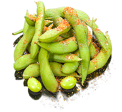 Edamame with togarashi pappers